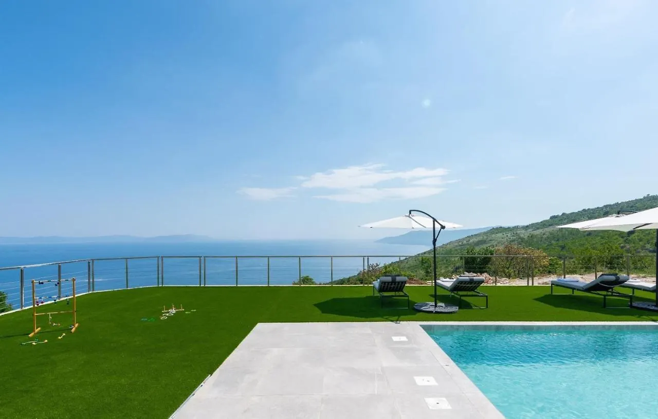 Villa Atrium With Heated Pool, Sea View, Jacuzzi, Gym And Sauna Labin  Croatia