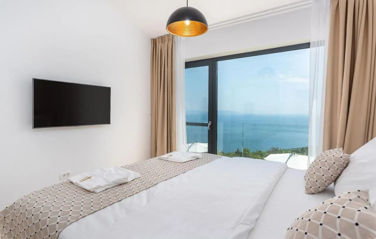 Villa Atrium With Heated Pool, Sea View, Jacuzzi, Gym And Sauna Labin