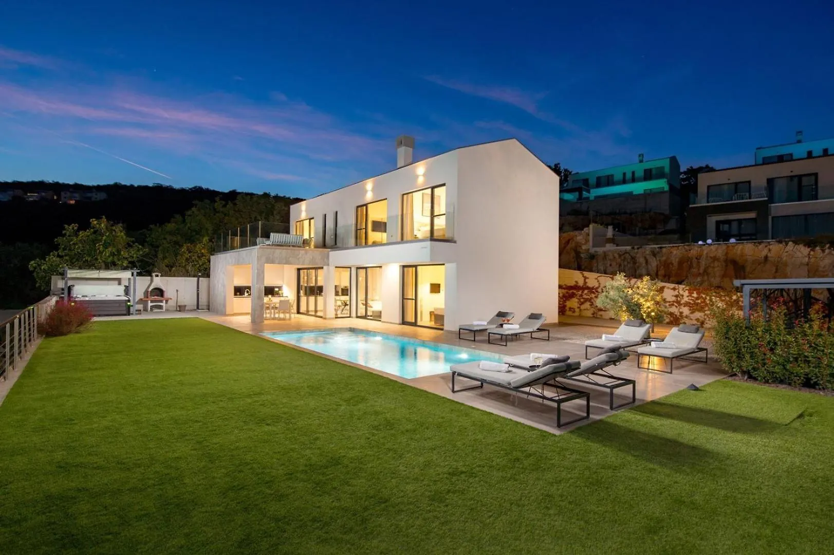 Villa Atrium With Heated Pool, Sea View, Jacuzzi, Gym And Sauna Labin  Croatia